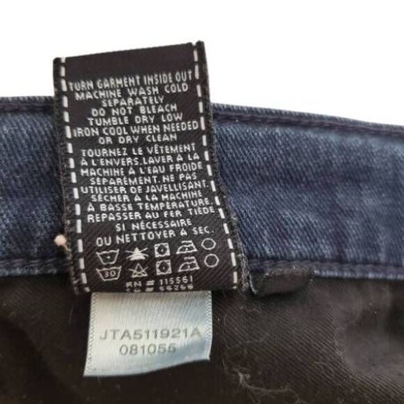 7 For All Mankind Men’s The Straight Vintage Perennial Dark Wash Jeans 34 - Picture 9 of 11